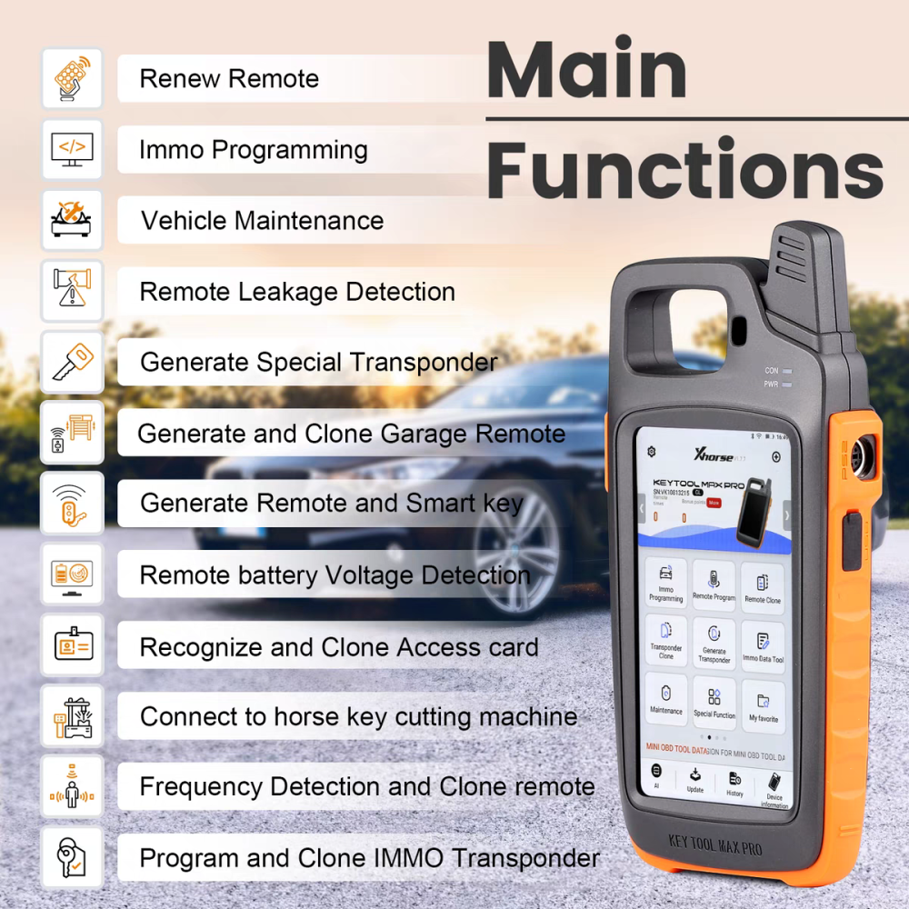 [WIFI & Bluetooth Version] Xhorse VVDI Key Tool Max Pro with MINI OBD Tool Function Supports TPMS, Read Voltage and Leakage Current