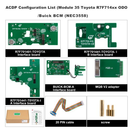 Yanhua Toyota R7F701401 Unencrypted Interface Board for Toyota Crown Cluger, Highlander, Venza, Avalon, Levin GT Mileage Correction