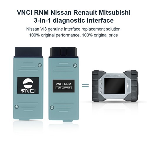 2025 VNCI RNM Nissan Renault Mitsubishi 3-in-1 Diagnostic Tool Compatible with Original Drivers Supports USB, WiFi and WLAN
