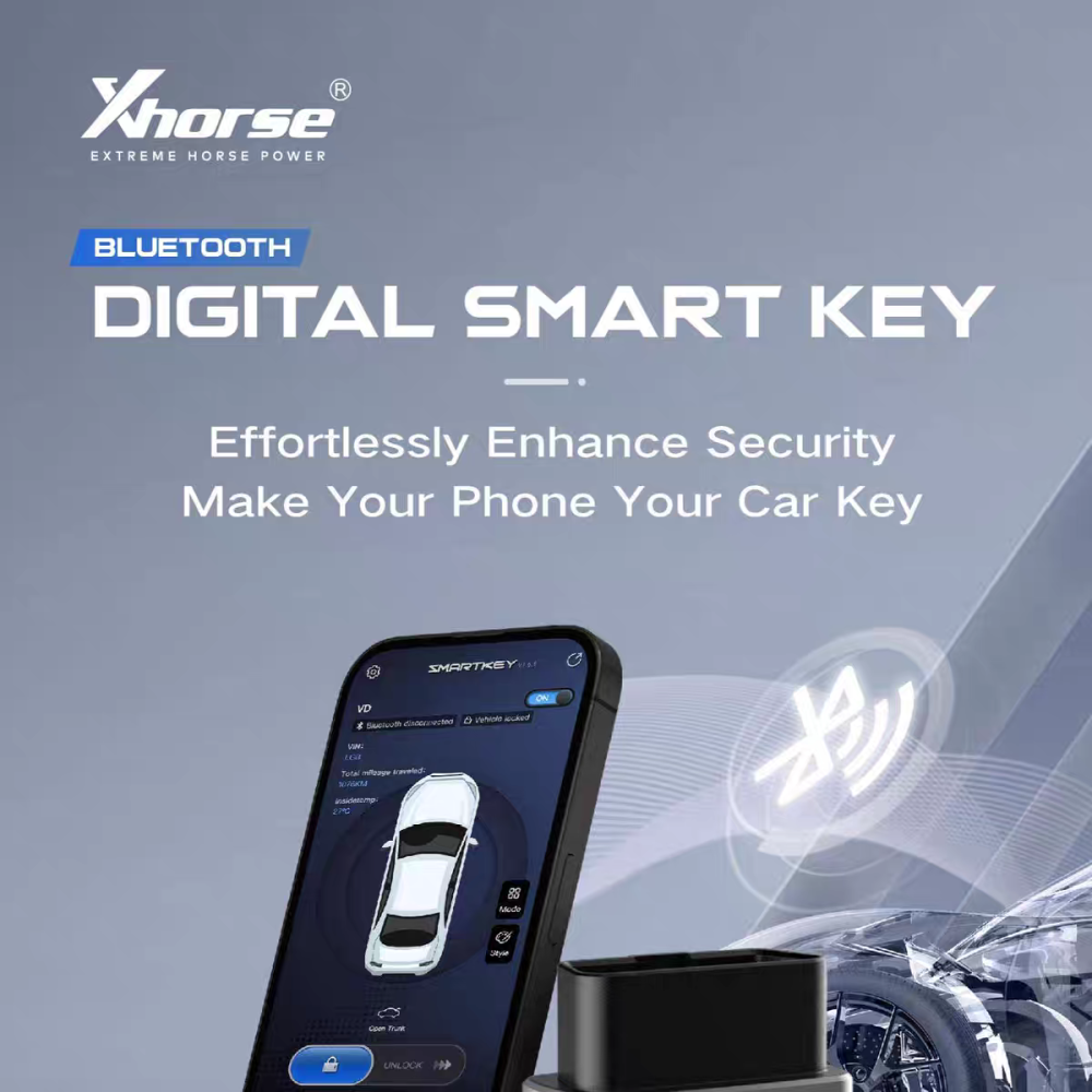 Reusable Xhorse Bluetooth Digital Smart Key XSBTK0EN XM38 Smart Remote Support Over 90% Keyless Start Function Vehicle Modification  Compatible with iOS Android Systems