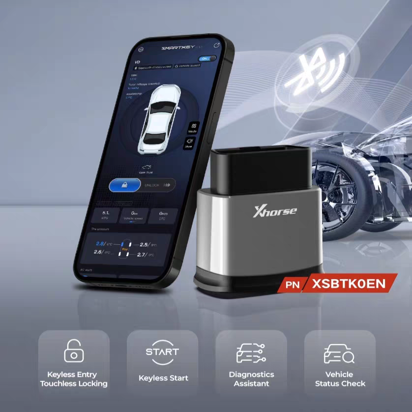 Reusable Xhorse Bluetooth Digital Smart Key XSBTK0EN XM38 Smart Remote Support Over 90% Keyless Start Function Vehicle Modification  Compatible with iOS Android Systems