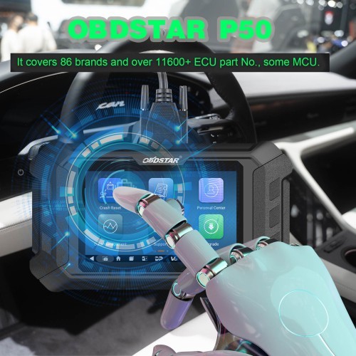 2025 OBDSTAR P50 Airbag SRS SAS BMS Reset Tool Covers 93 Brands and Over 14400+ ECU Part No. by OBD and Bench