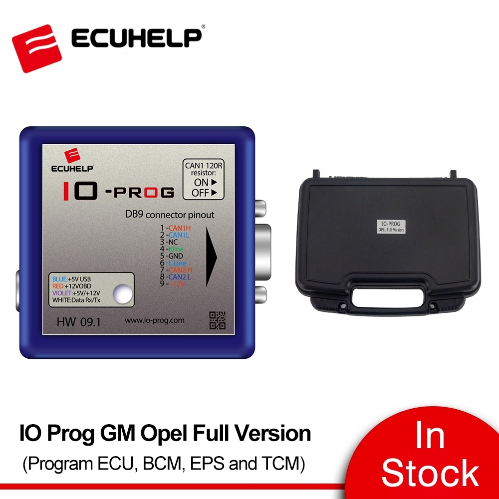 ECUHELP I/O Prog IO-Prog Opel BSI PSA Version ECU BCM TCM EPS K-line and CAN compatibility via BD9 connection and OBD