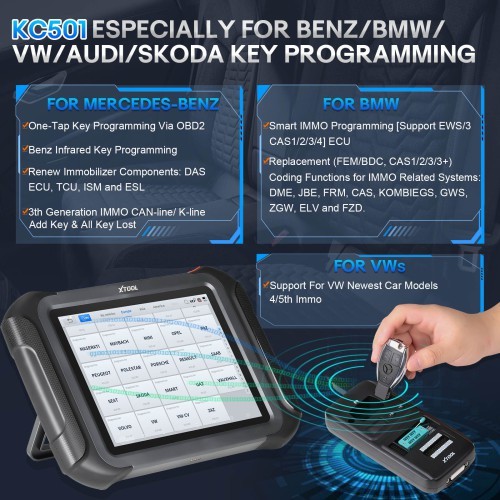 2025 XTOOL X100 MAX 2 Auto Key Programmer with J2534 VCI and KC501 Supports 42 Service Functions ECU Programming Topology Update of X100 PAD3