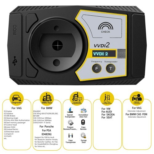 V7.5.0 Xhorse VVDI2 Full Kit with All 13 Software including OBD48 + 96bit 48 + MQB + BMW FEM/BDC Newly Add BMW G Series BDC2