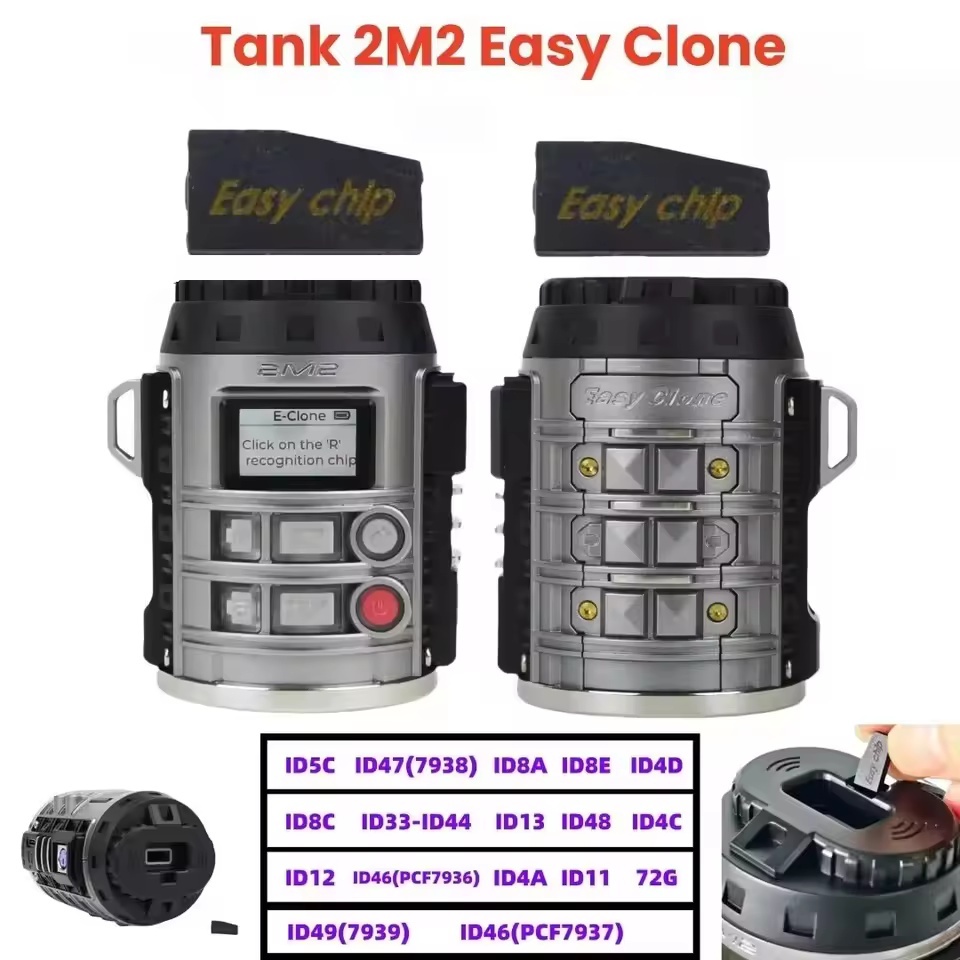 2025 New 2M2 TANK Easy Clone Super Transponder program can Clone Chip Generation Superchip Copying ID46 ID4D ID8A ID47 ID5C ID8E