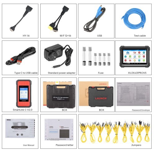 LAUNCH X431 PRO3S+ SmartLink HD for Diesel & Gasoline 12V/24V Bi-Directional Scan Tool Support ECU Coding CANFD DOIP J2534 Programming