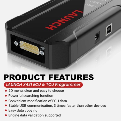 Launch X431 ECU & TCU Programmer Standalone PC Version Supports Checksum Correction, IMMO OFF Supports Benz VGS4 TCU DSM