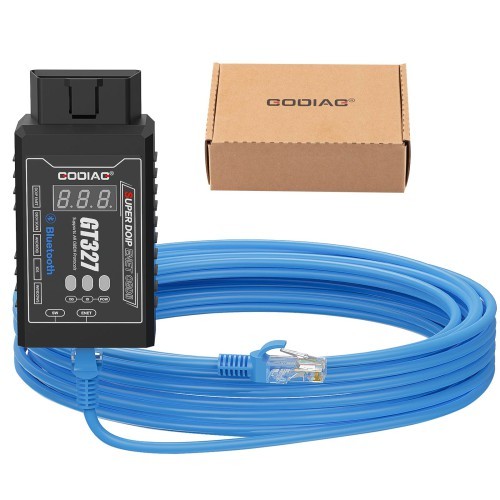 GODIAG GT327 Super DOIP ENET OBD2 ELM327 v1.5 FULL Bluetooth 4.0 Adapter with 3M Copper ENET Ethernet Cable for Android iOS PC