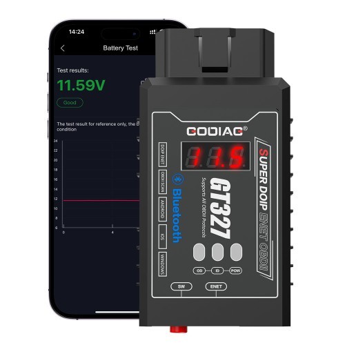GODIAG GT327 Super DOIP ENET OBD2 ELM327 v1.5 FULL Bluetooth 4.0 Adapter with 3M Copper ENET Ethernet Cable for Android iOS PC