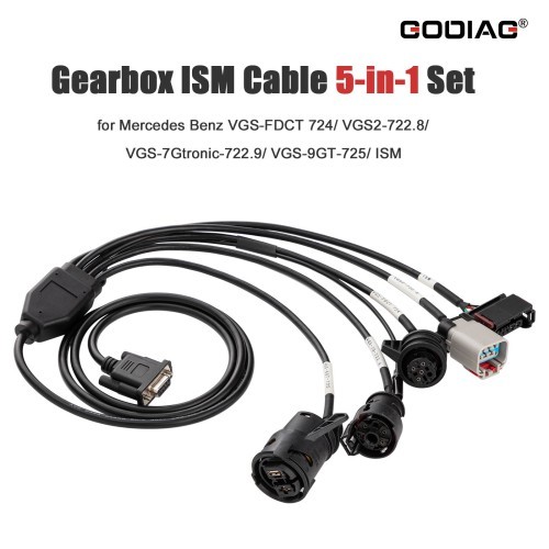 GODIAG Gearbox ISM Cable 5-in-1 Set for Mercedes Benz VGS-FDCT 724/ VGS2-722.8/ VGS-7G-TRONIC-722.9/ VGS-9GT-725/ ISM