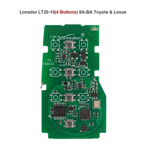 Lonsdor LT20-10 4 Buttons 8A-BA Smart Key PCB Board for 2023 Toyota Lexus – Adjustable Frequency