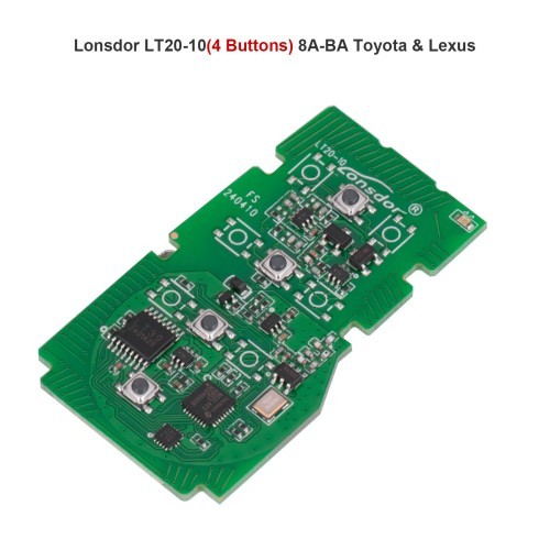 Lonsdor LT20-10 4 Buttons 8A-BA Smart Key PCB Board for 2023 Toyota Lexus – Adjustable Frequency