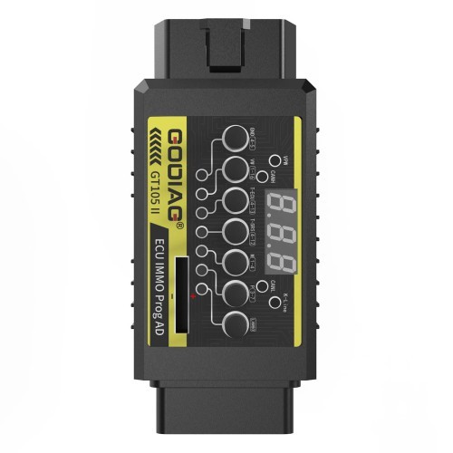 GODIAG GT105 II ECU IMMO Prog AD OBD2 Break Out Box ECU Connector Display Vehicle Voltage Car Battery Lower Than 11V Alarm Prompt