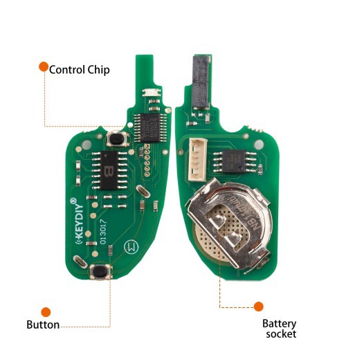 (5 Pieces/Lot)KEYDIY KD NB11-2 PCF Universal Flip Remote Key 2 Buttons for PSA Type