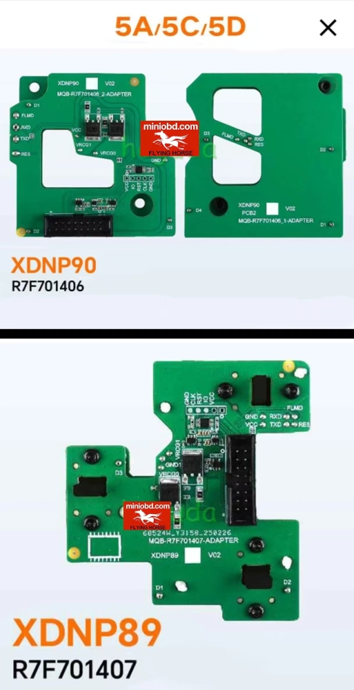 11pcs/set XHORSE XDNPM5GL MQB SA/SC/SD/D70F34XX Solder free Adapter used with KEY TOOL PLUS and MULTI-PROG