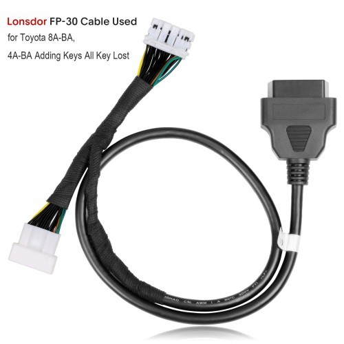 Lonsdor FP-30 FP30 30 PIN 30-PIN Cable for Toyota 2022- 8A-BA and 4A-BA Proximity without PIN Code Works with K518ISE K518S AUTEL XHORSE X431 Tools