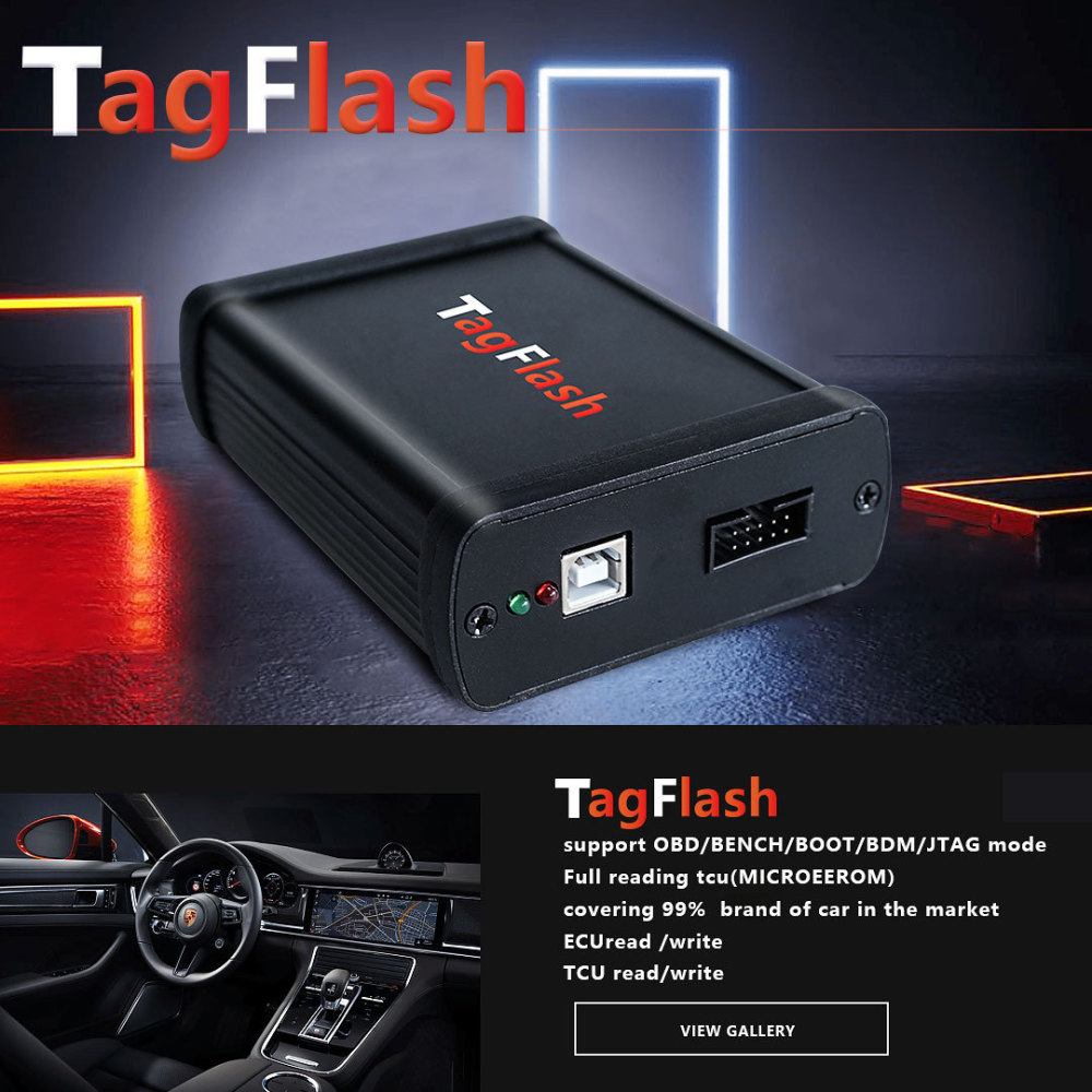 Newest TagFlash ECU Programmer Support OBD/BENCH/BOOT/BDM/ JTAG Mode Full Read TCU For Car Truck Motorbike Chip Tuning Tool