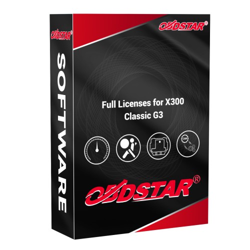 OBDSTAR X300 Classic G3 Add-on Full License Online Activation Airbag/ Odometer/ECU TCU Cloning (Send Free Test Platform License)