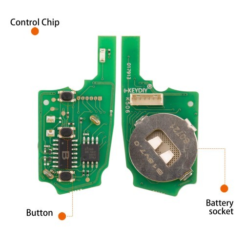(5PCS/LOT)KEYDIY KD B15-3 Universal Flip Remote Key 3 Buttons for VW MQB Type 5pcs/lot