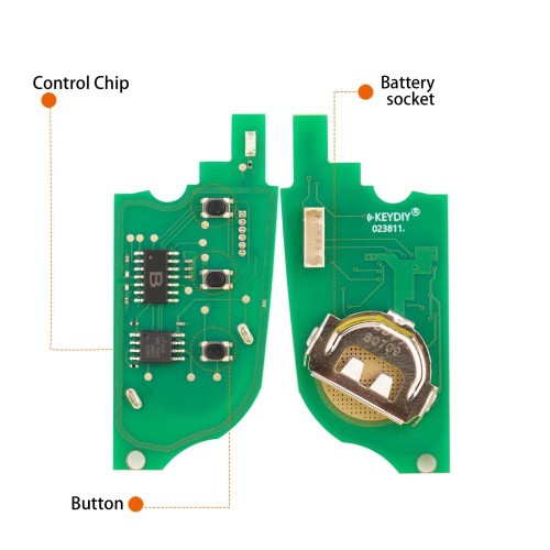 5PCS/Lot KEYDIY KD B33-3 Universal Remote Key 3 Buttons for Volkswagen Golf 8 Type