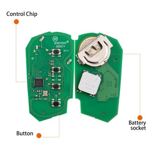 (5PCS/Lot)KEYDIY KD ZB25-4 Universal Smart Remote Key 4 Buttons for VW Type