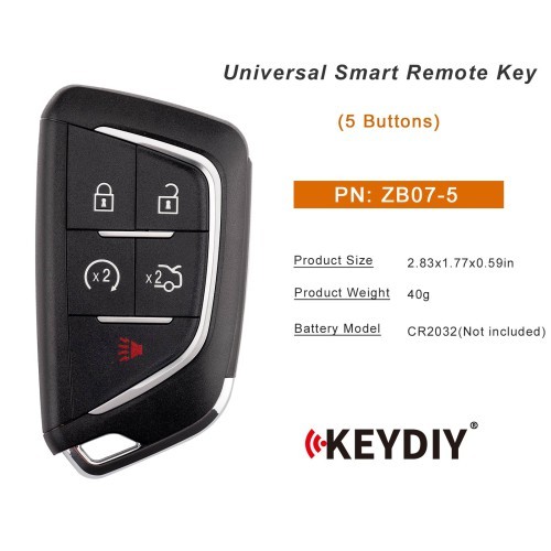 KEYDIY KD ZB07-5 Universal Smart Remote Key 5 Buttons