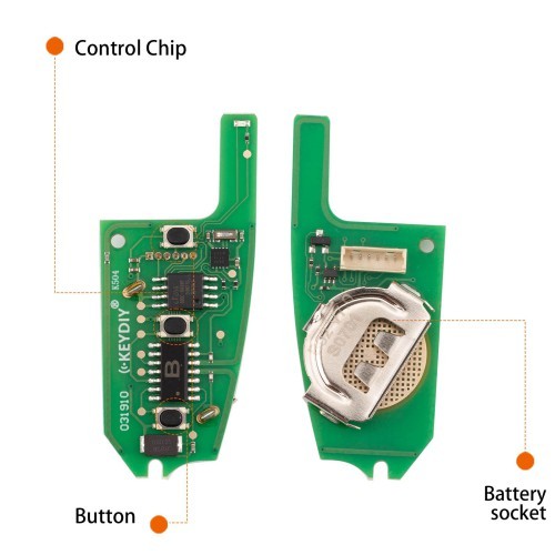 (5PCS/LOT) KEYDIY KD B02-3 (Metal Button) Universal Flip Remote Key 3 Buttons for Audi Type