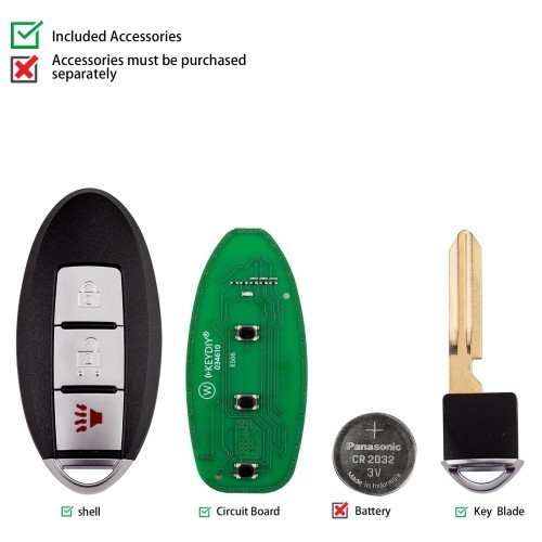 (5PCS/LOT) KEYDIY KD ZB03-3 Universal Smart Remote Key 2+1 Buttons for Nissan Type