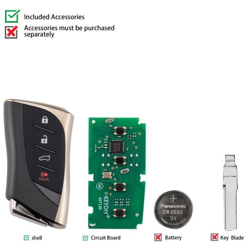 (5PCS/LOT)KEYDIY KD ZB42-4 Universal Smart Remote Key 3+1 Buttons for Lexus Type