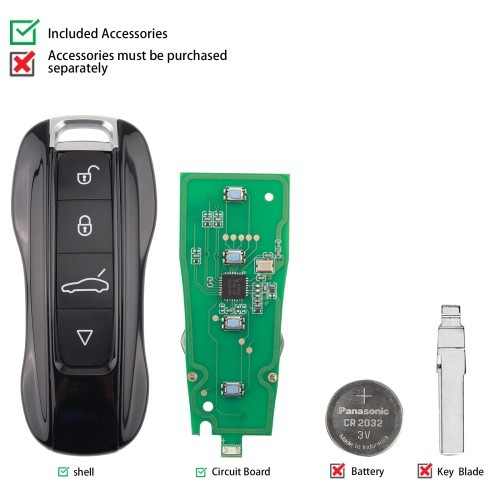 (5PCS/LOT)KEYDIY KD ZB19 (NEW) Universal Smart Remote Key 4 Buttons for Porsche Type 5pcs/lot