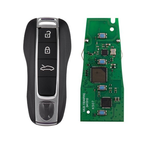 KEYDIY MLB19 Porsche Style MLB Smart Key PCB 434MHz OEM Solution + Key Shell Full Key Works with Keydiy KD-MP, VVDI MLB Tool