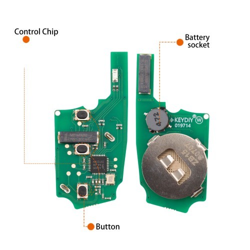 [5Pcs/Lot]   KD ZB15-3 Universal MQB Style Smart Flip Remote Key 3 Buttons for VW Type