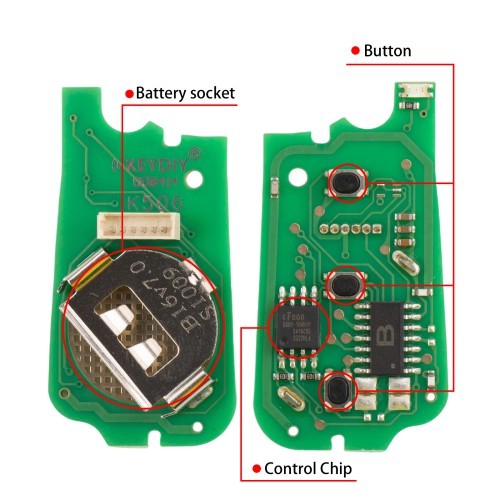 (5PCS/LOT)KEYDIY KD B16-3 Universal Flip Remote 3 Buttons Key for Hyundai KIA