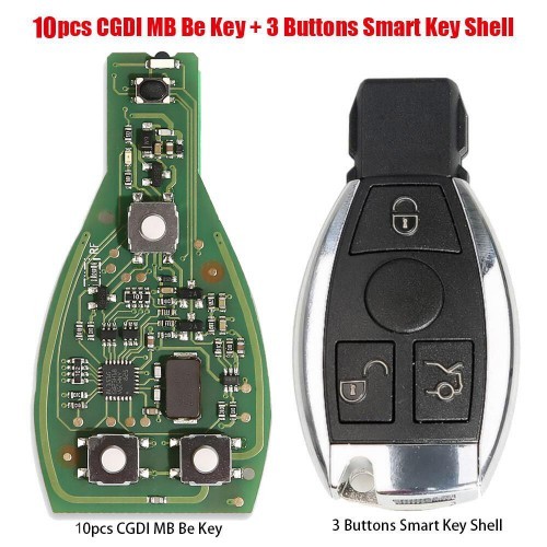 (10PCS/LOT)10pcs Original CGDI MB Be Key with Smart Key Shell 3 Button/ 4 Button with Panic for Mercedes Benz