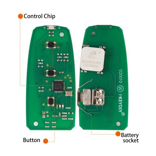 (5PCS/LOT)KEYDIY KD ZB08-3 Universal Smart Remote Key 3 Buttons for Audi Type