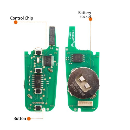 (5PCS/LOT) KD NB12-4 Universal Flip Remote Key 3+1 Buttons for Ford Type