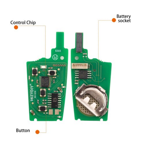 (5PCS/LOT)KD NB08-3 Universal Flip Remote Key 3 Buttons for Volkswagen Type 5pcs/lot