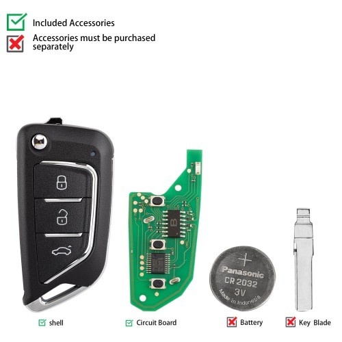 (5PCS/LOT)KEYDIY KD NB21-3 Universal Flip Remote Key 3 Buttons Knife Type 5pcs/lot