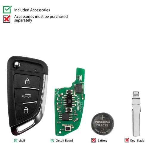 (5PCS/LOT) KD NB29-3 PCF Universal Flip Remote Key 3 Buttons for BMW Type 5pcs/lot