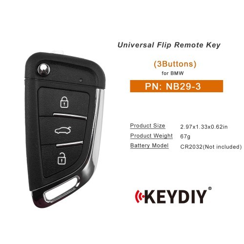 (5PCS/LOT) KD NB29-3 PCF Universal Flip Remote Key 3 Buttons for BMW Type 5pcs/lot