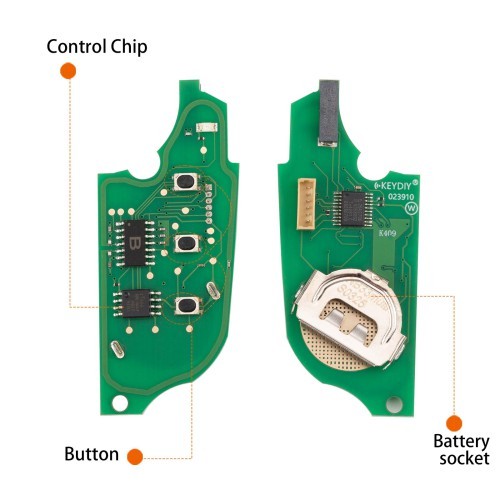 (5PCS/LOT)  KD NB33-3 Universal Flip Remote Key 3 Buttons for VW Type