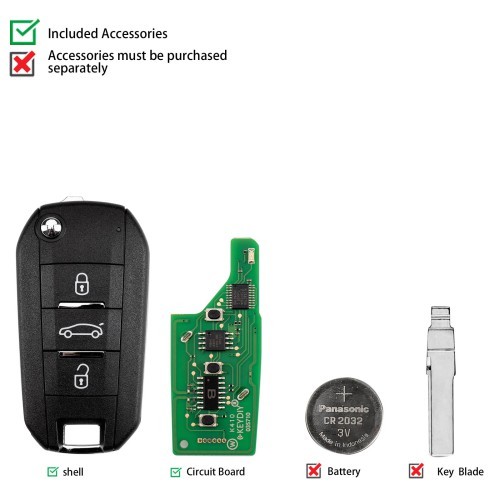 (5PCS/LOT)  KD NB47-3 Universal Flip Remote Key 3 Buttons for Peugeot Type 5pcs/lot