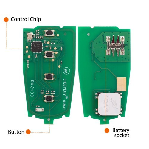 (5PCS/LOT) KD ZB04-4 KD Universal Smart Remote Key (Right Slot) 3+1 Buttons for Hyundai Type