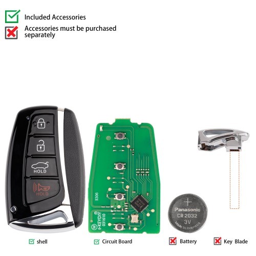 (5PCS/LOT) KD ZB39-4 Universal Smart Remote Key 3+1 Buttons for Hyundai Type 5pcs/lot