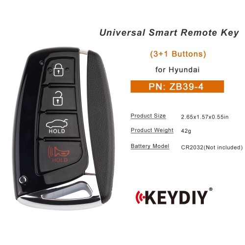 (5PCS/LOT) KD ZB39-4 Universal Smart Remote Key 3+1 Buttons for Hyundai Type 5pcs/lot