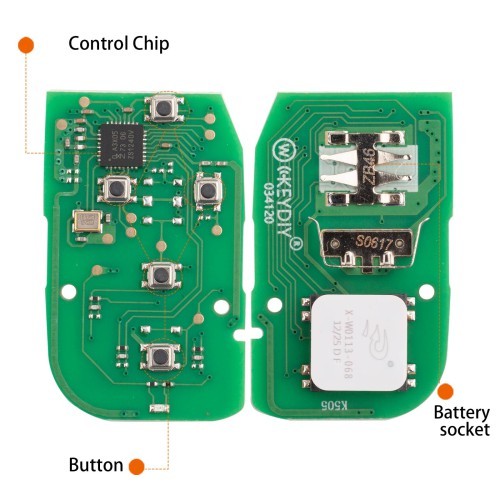 (5PCS/LOT)  KD ZB46-4 (Start) Universal Smart Remote Key 4 Buttons for Honda Type 5pcs/lot