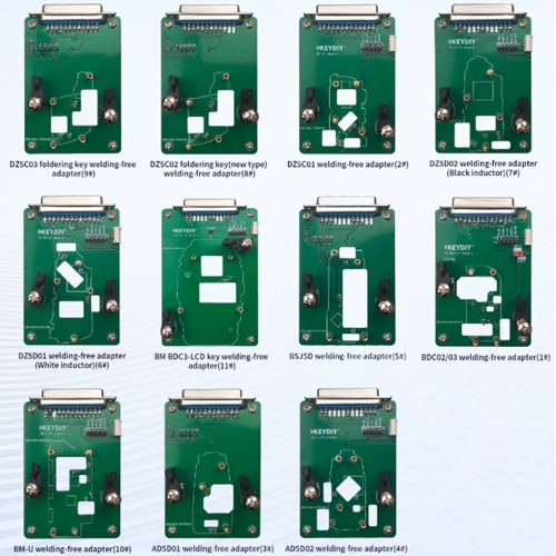 Keydiy BMW BDC2 BDC3 BCP VAG MQB49 5C 5D Clamp Adapter Solder Free Circuit Board 11 Pieces work with KD-X4 and KD-MAX