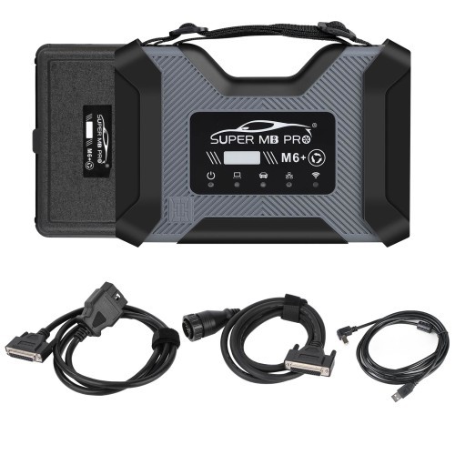 2026 SUPER MB PRO M6+ PRO Truck Version for DOIP BENZ Wireless Diagnosis Tool with OBD2 16pin Cable + USB Cable + 14pin Cable Support BMW