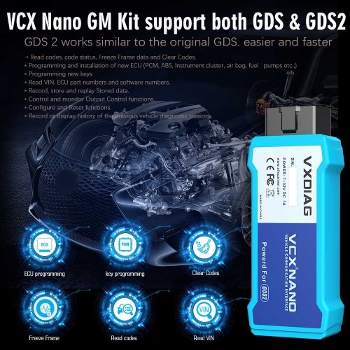 VXDIAG VCX NANO for GM/OPEL Diagnostic Tool Wifi Version